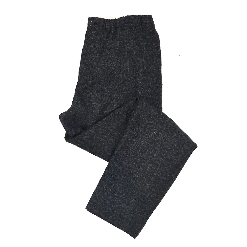 Club Monaco Charcoal Floral Jacquard Wool Pants